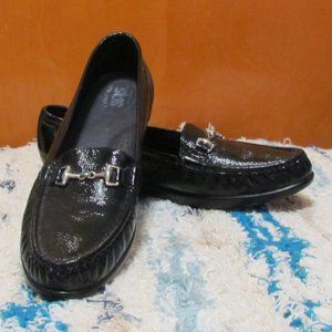 SAS 9.5 Black Patent Horse Bit Loafer Made in USA